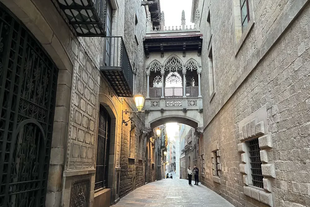 Pont del Bisbe in Barcelona's Gothic Quarter