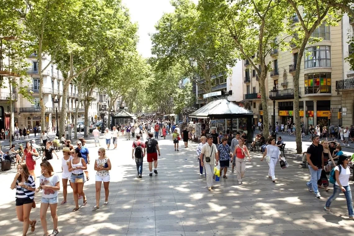 Las Ramblas day photo in barcelona